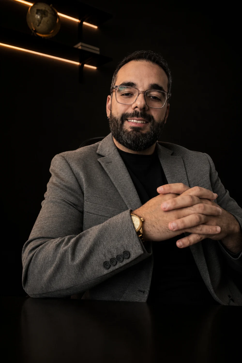 Guilherme Santana, the web designer behind Live in Seven, at his desk