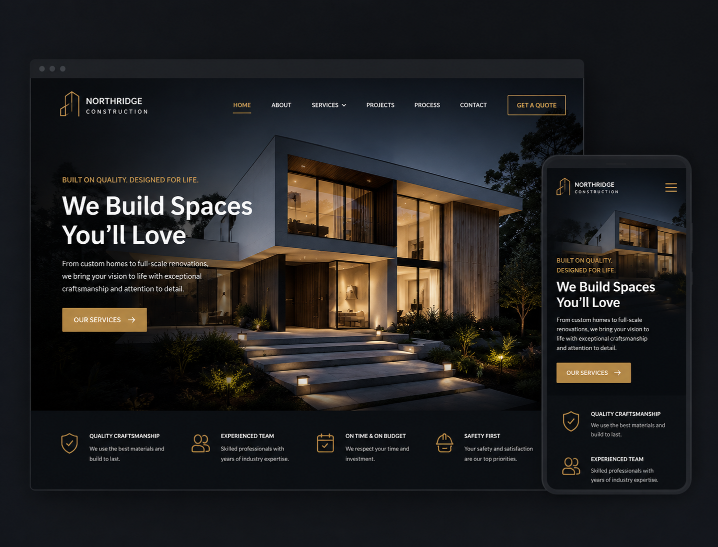 Example of a website I built